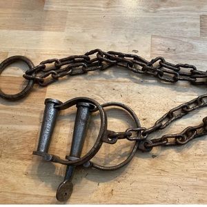 - Leg Irons Shackles Rustic Jailer Prison Guard Cast Iron Metal Handcuffs …